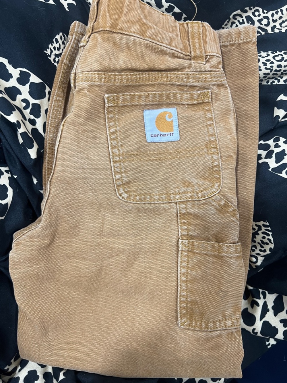 Carhartt Tan Canvas Utility Pants kids